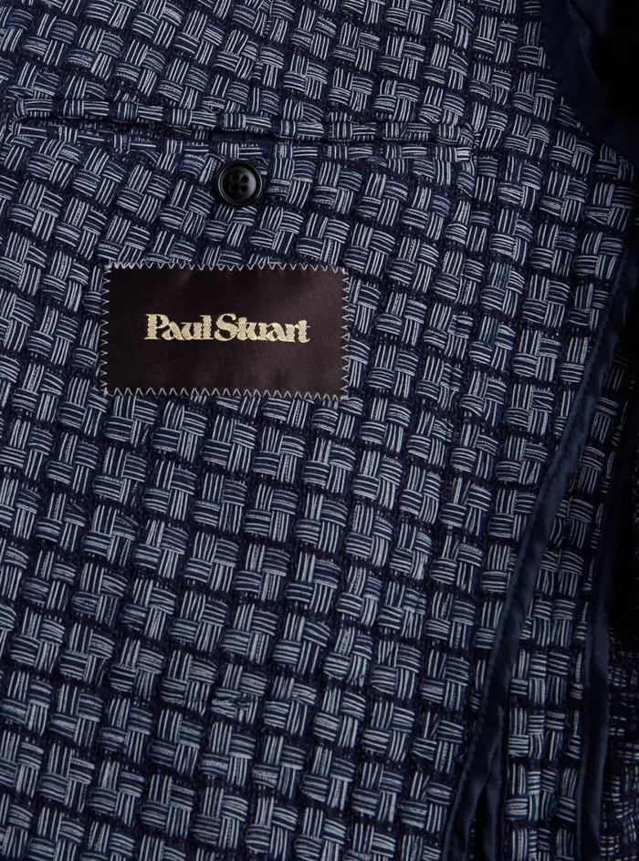 Men Paul Stuart Blazers and Jackets Blue Basket Weave Jacket Blue Men Paul Stuart Blazers and Jackets Blue Basket Weave Jacket Blue