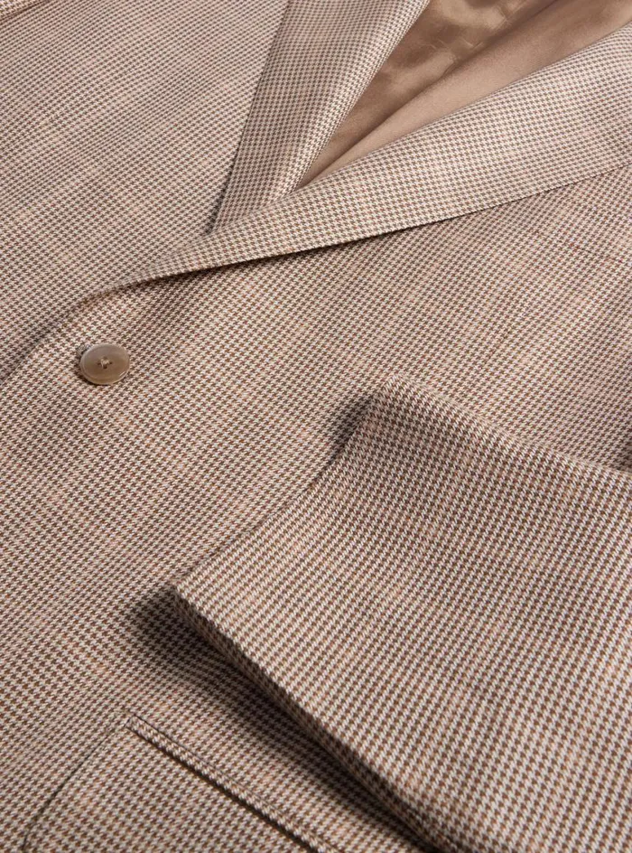 Men Paul Stuart Blazers and Jackets Wool and Silk Plaid Jacket Tan