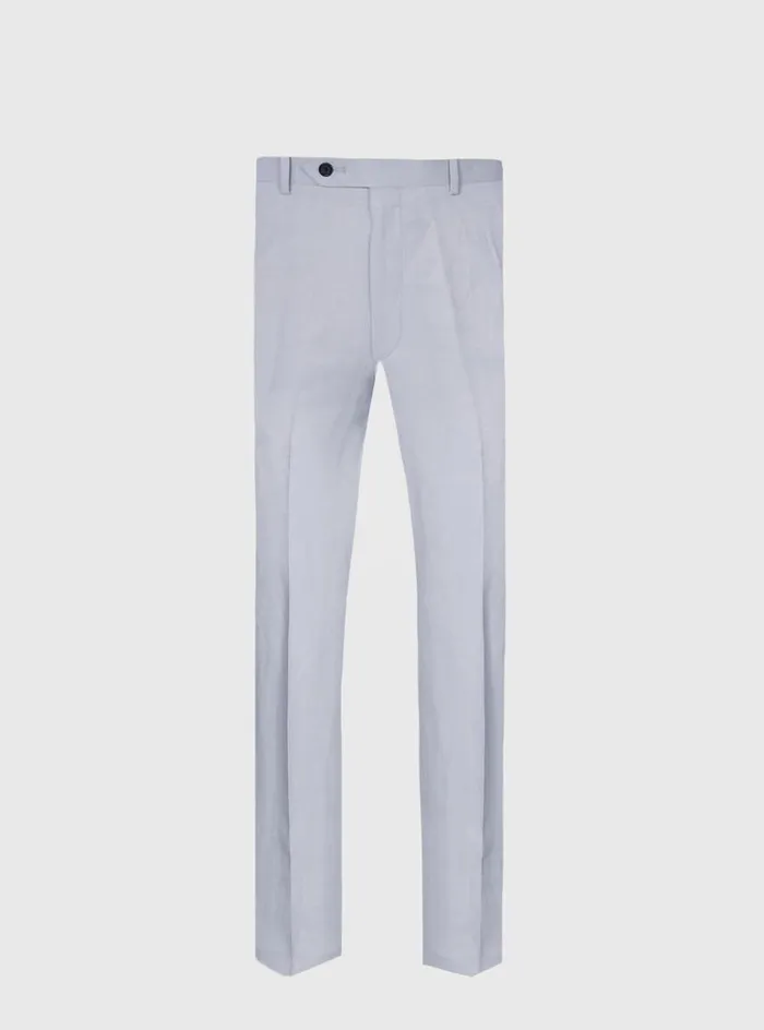 Men Paul Stuart Dress Pants Linen and Silk James Dress Trouser Silver