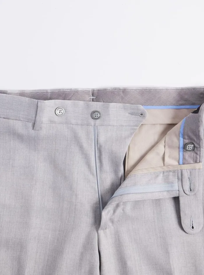 Men Paul Stuart Dress Pants Super 110s All YearWool Dress Trouser Pearl Grey