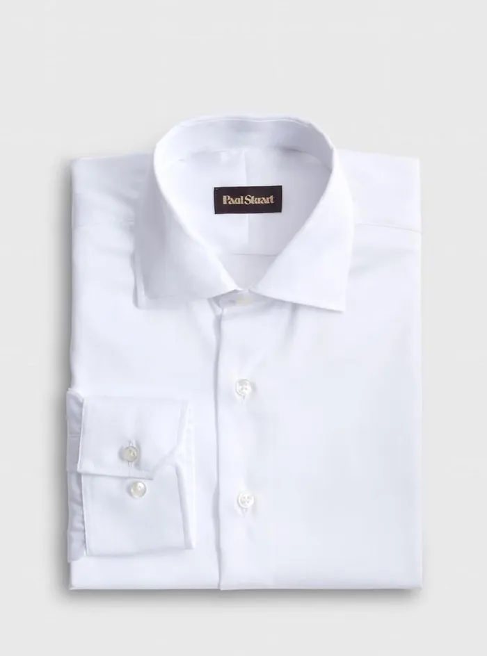 Men Paul Stuart Dress Shirts The Traveler Dress Shirt White