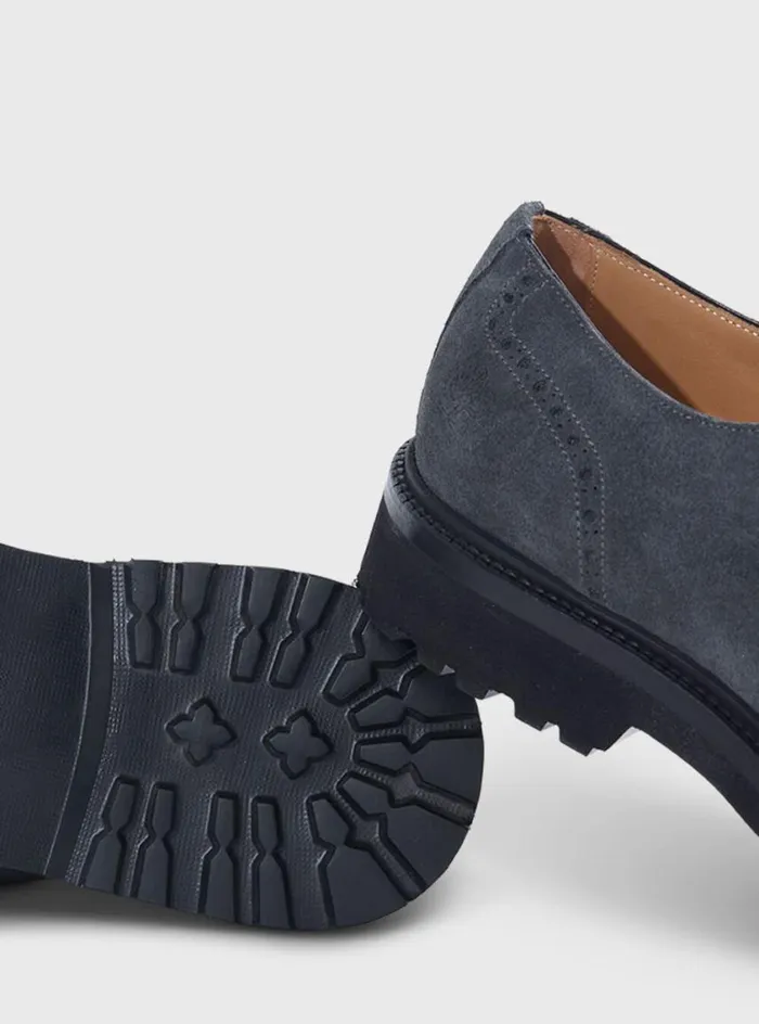 Men Paul Stuart Laceups and Oxfords Homer Suede Wing Tip Oxford Grey