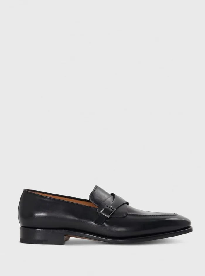 Men Paul Stuart Loafers Gideon Single Monk Loafer Black