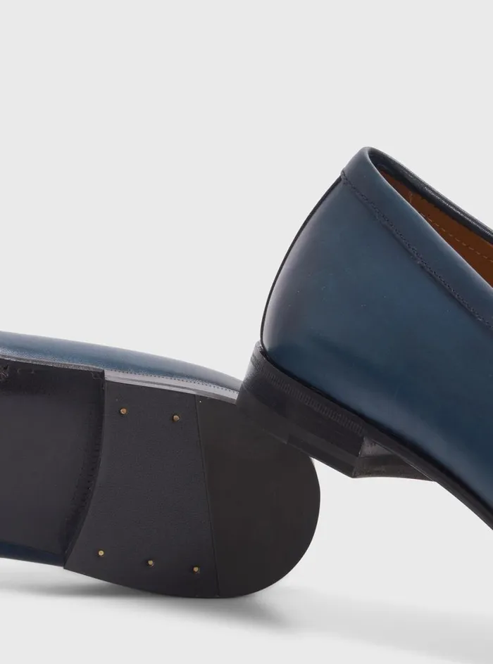 Men Paul Stuart Loafers Penny Leather Loafer Navy Men Paul Stuart Loafers Penny Leather Loafer Navy