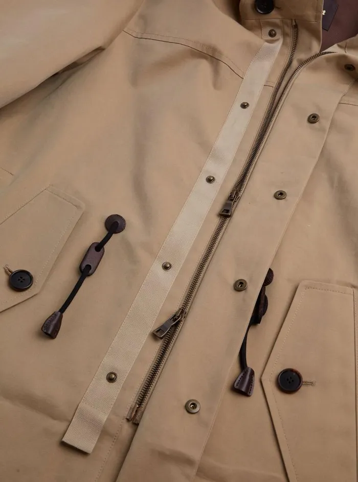 Men Paul Stuart Outerwear Double Twisted Cotton Parka Khaki Men Paul Stuart Outerwear Double Twisted Cotton Parka Khaki
