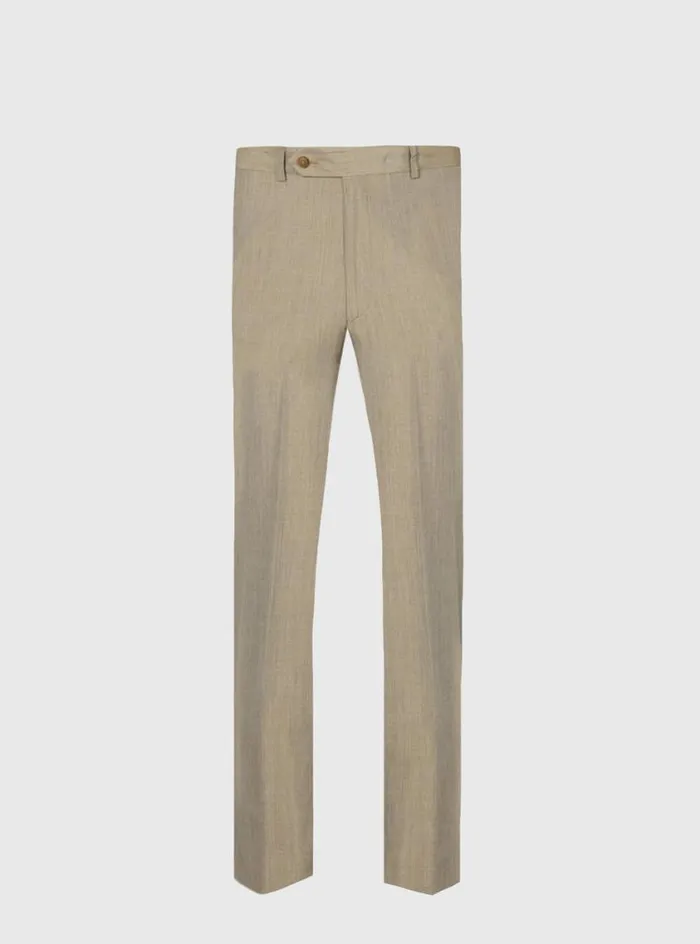 Men Paul Stuart Pants Silk Plain Front Dress Trouser Sage