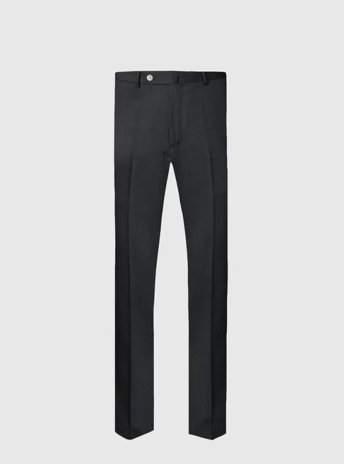 Men Paul Stuart Pants Soft Wool Twill Trouser Charcoal