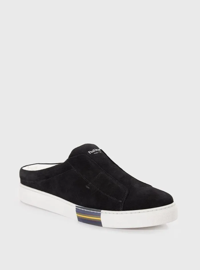 Men Paul Stuart Sneakers Slide Suede Sneaker Black