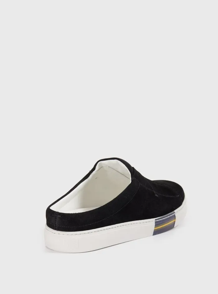 Men Paul Stuart Sneakers Slide Suede Sneaker Black