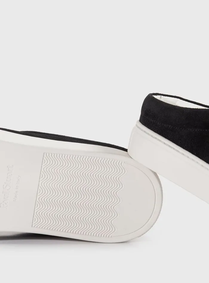 Men Paul Stuart Sneakers Slide Suede Sneaker Black