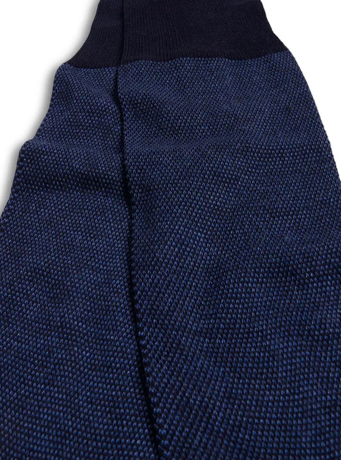 Men Paul Stuart Socks Textured Oxford Dress Sock Navy