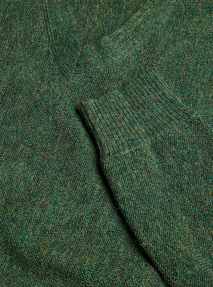 Men Paul Stuart Sweaters Classic Alpaca Links VNeck Sweater Green Mix