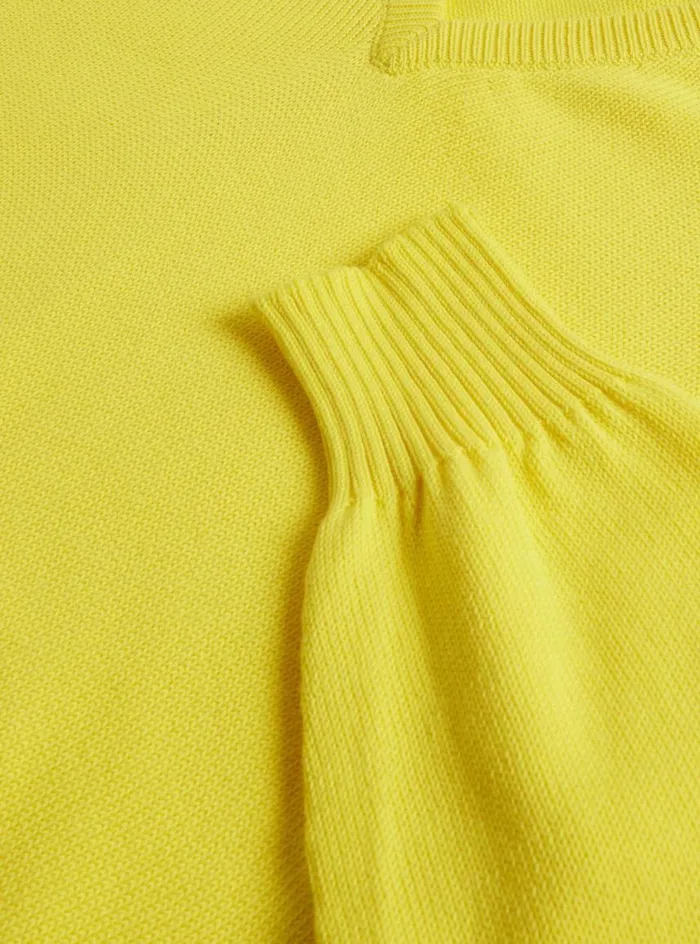 Men Paul Stuart Sweaters Cotton VNeck Sweater Lemon