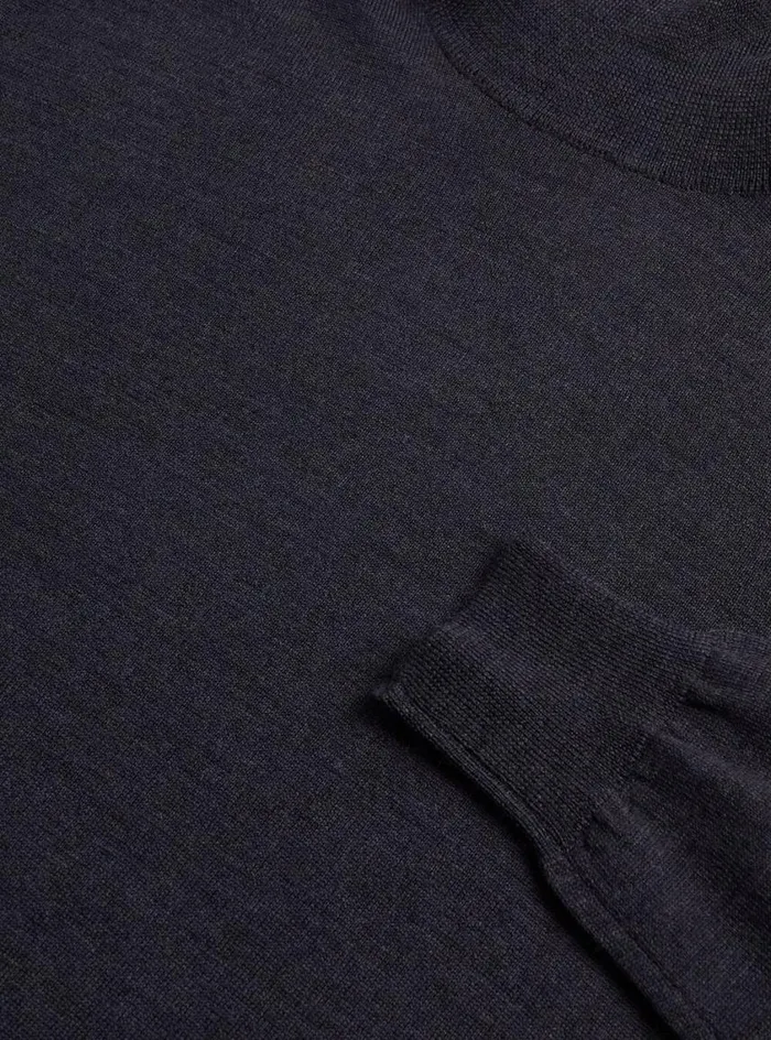 Men Paul Stuart Sweaters Merino Wool Turtleneck Grey