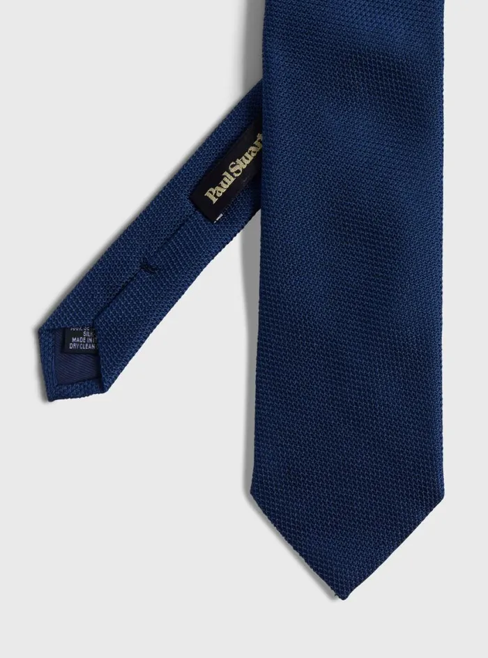 Men Paul Stuart Ties Solid Silk Garza Tie Petrol