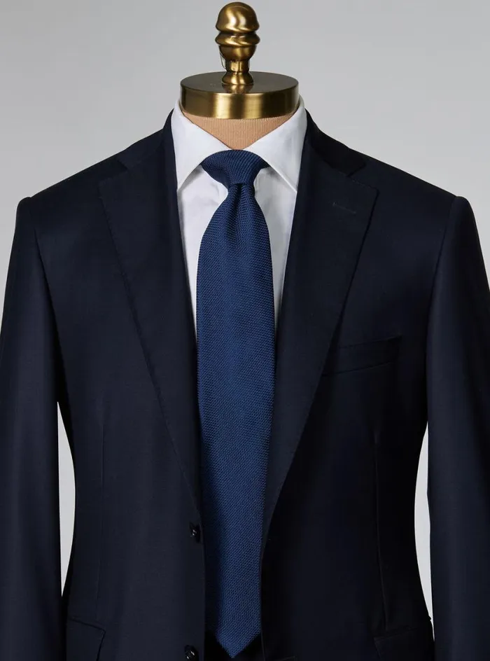 Men Paul Stuart Ties Solid Silk Garza Tie Petrol