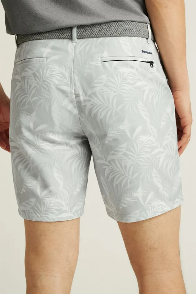 Men Performance Link Shorts Breezy Leaves Grey Print Bonobos Casual Shorts