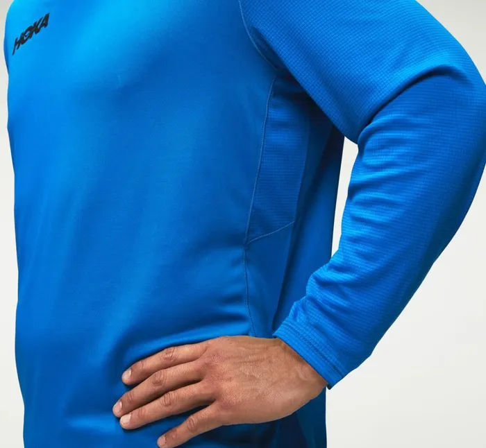 Men Performance Long Sleeve Imperial Blue HOKA ONE ONE Tops