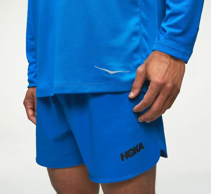 Men Performance Long Sleeve Imperial Blue HOKA ONE ONE Tops