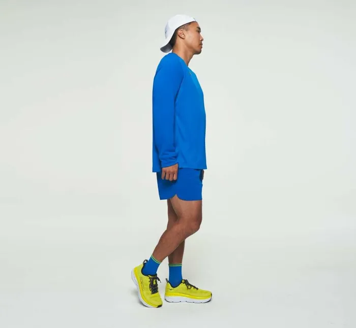 Men Performance Long Sleeve Imperial Blue HOKA ONE ONE Tops