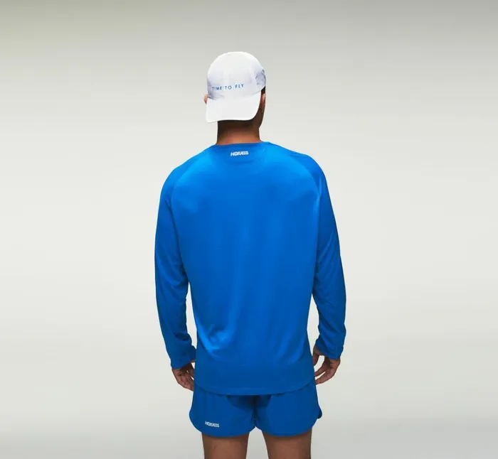 Men Performance Long Sleeve Imperial Blue HOKA ONE ONE Tops