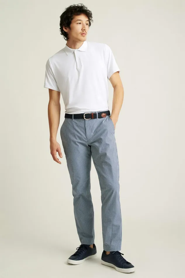 Men Performance Seersucker Golf Pant Bluesy Stripe Bonobos Chinos