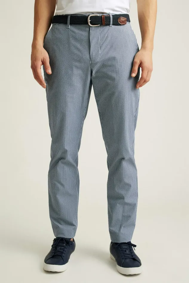 Men Performance Seersucker Golf Pant Bluesy Stripe Bonobos Chinos