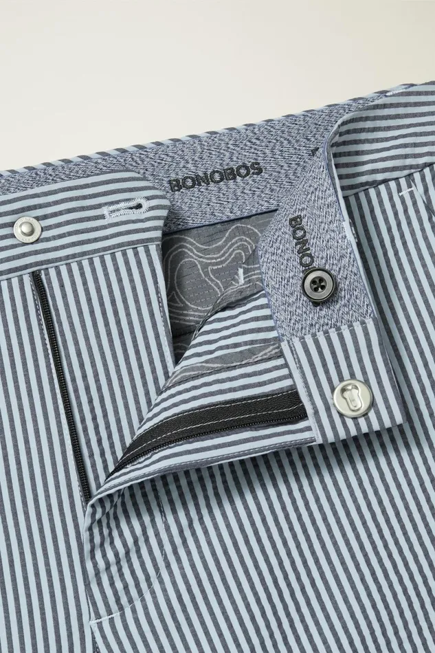 Men Performance Seersucker Golf Pant Bluesy Stripe Bonobos Chinos