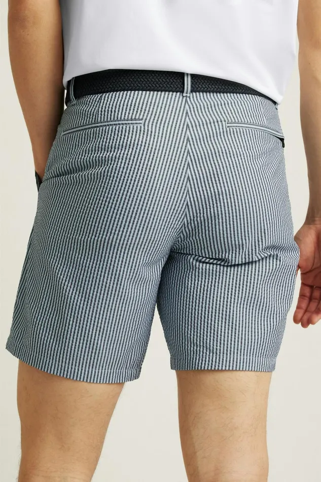 Men Performance Seersucker Golf Short Bluesy Stripe Bonobos Golf Shorts