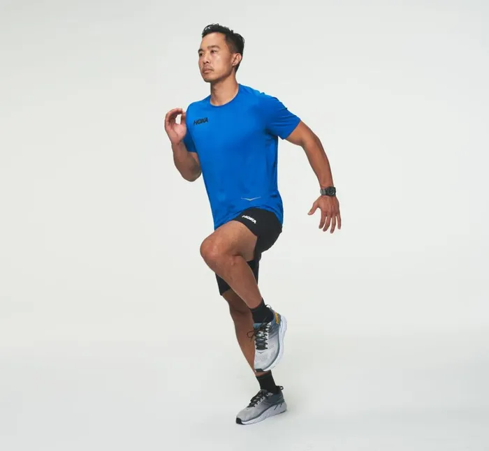 Men Performance Short Sleeve Imperial Blue HOKA ONE ONE Tops
