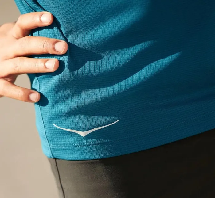 Men Performance Short Sleeve Moroccan Blue HOKA ONE ONE Tops