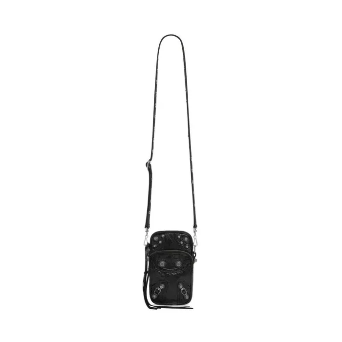 Men Phone Accessories and Keyrings Balenciaga Le Cagole Phone Holder In Black