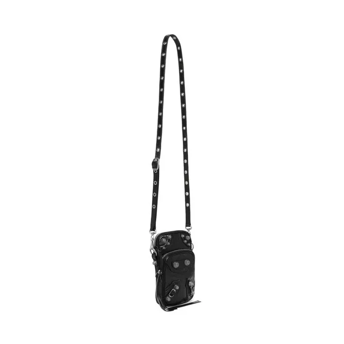 Men Phone Accessories and Keyrings Balenciaga Le Cagole Phone Holder In Black