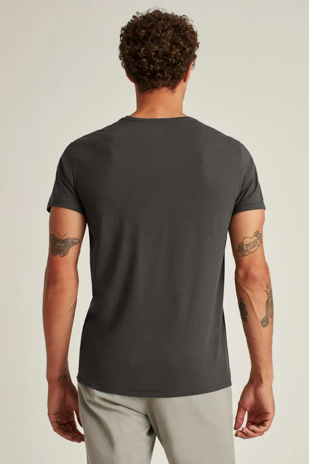 Men Pima Performance Short Sleeve Henley Grey Bonobos Henleys