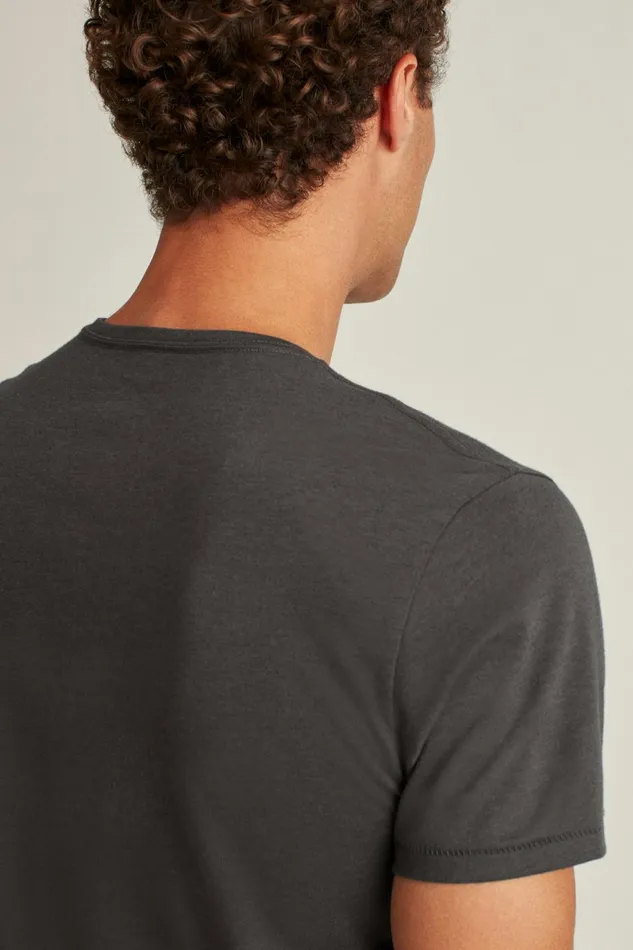 Men Pima Performance Short Sleeve Henley Grey Bonobos Henleys