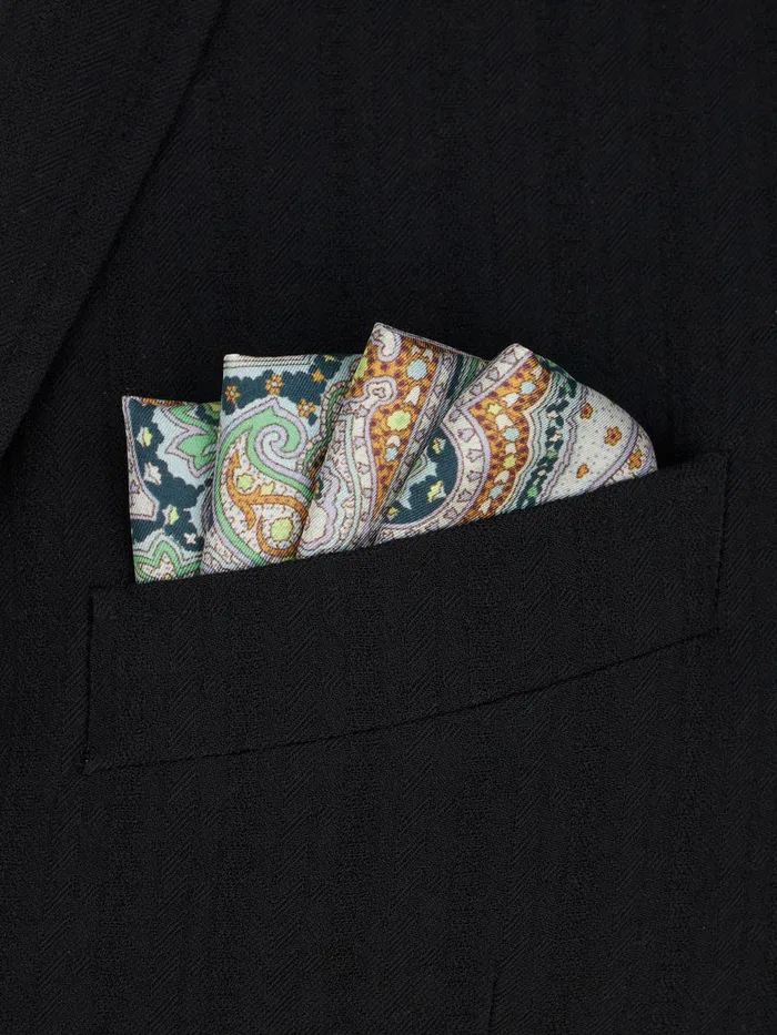 Men Pocket Square With Print Etro Ties And Pocket Squares