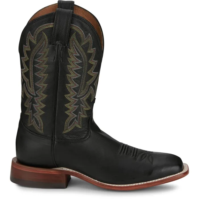 MEN Poston 11034 Western Jet Black Justin Boots Western