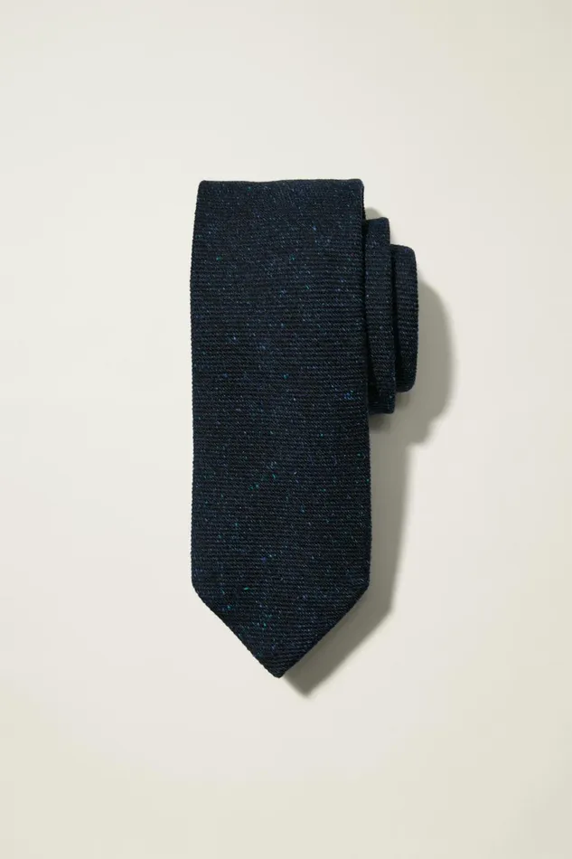 Men Premium Necktie Navy Donegal Bonobos Ties and Pocket Squares
