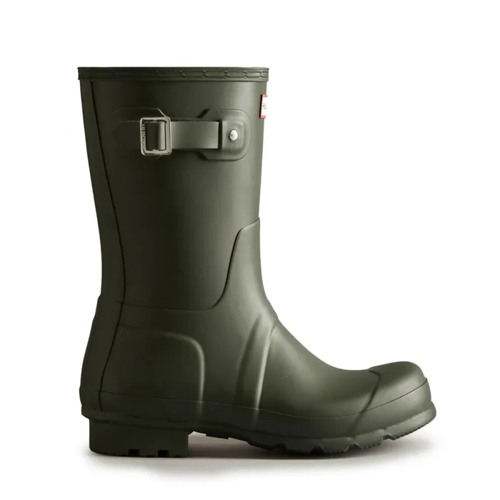 Men Rain Boots Hunter Boots Original Short Rain Boots Dark Olive