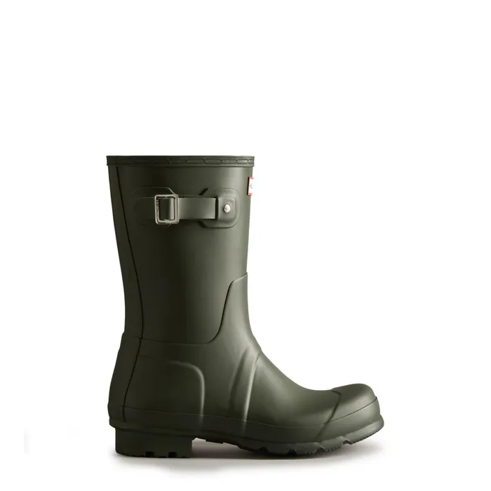 Men Rain Boots Hunter Boots Original Short Rain Boots Dark Olive