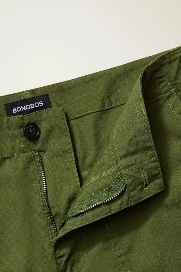 Men Ripstop Fatigue Shorts Pickle Green Bonobos Casual Shorts