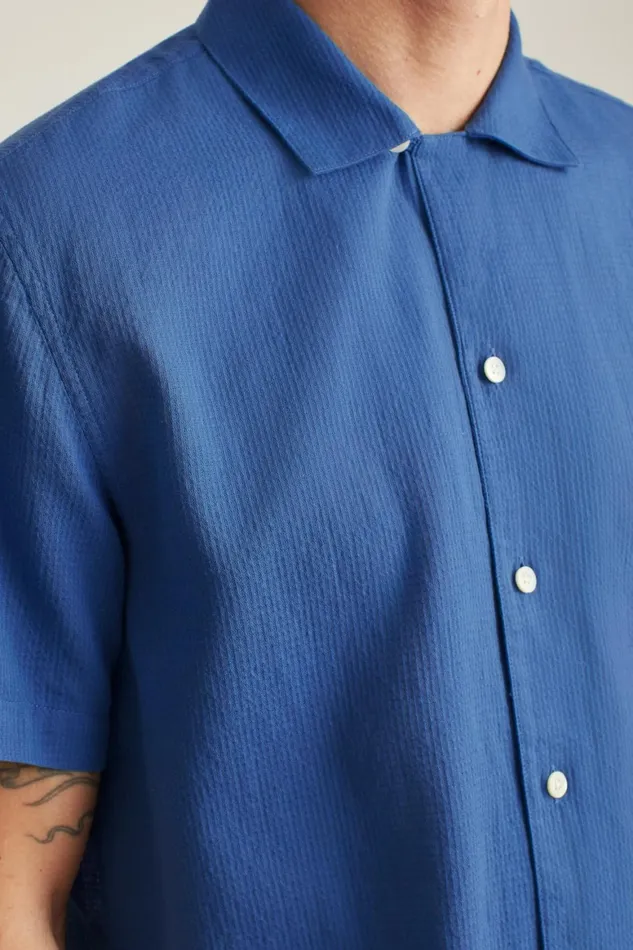 Men Riviera Cabana Shirt Dark Blue Bonobos Casual Shirts