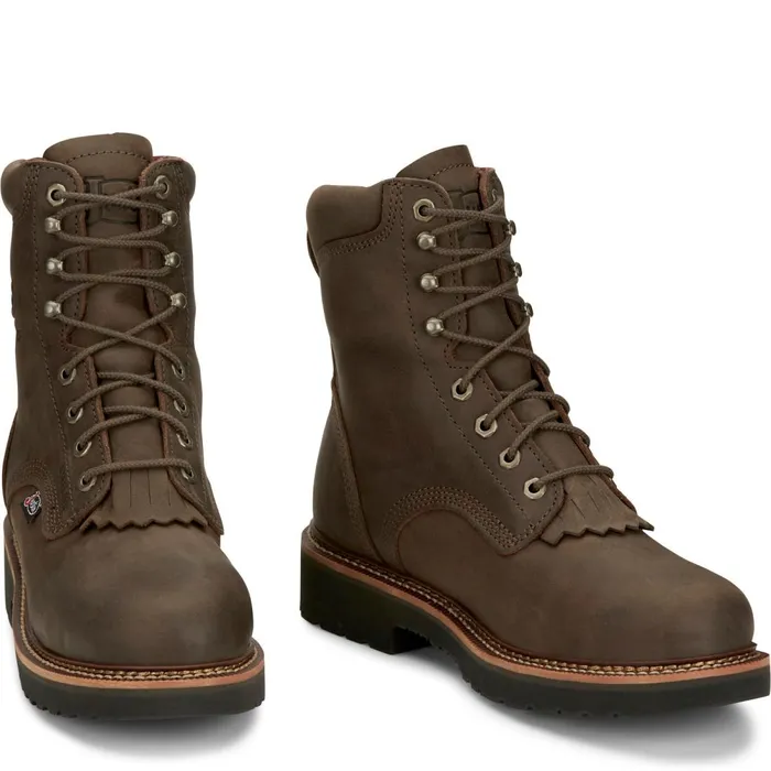 MEN Rivot 8034 Waterproof Steel Toe Hickory Brown Justin Boots Work