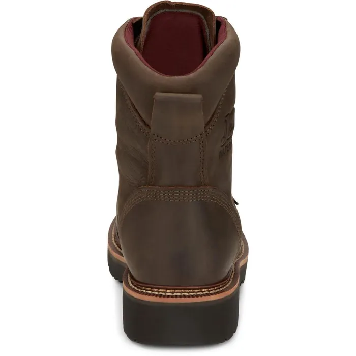 MEN Rivot 8034 Waterproof Steel Toe Hickory Brown Justin Boots Work