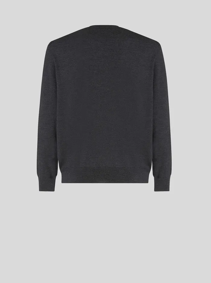 Men Round Neck Wool Jumper Etro Knitwear