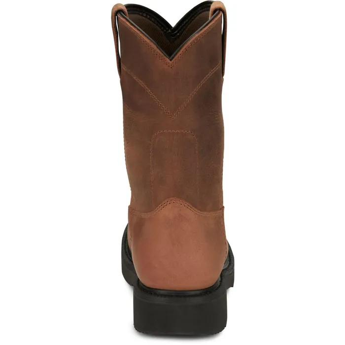 MEN RoundUp 10034 Waterproof Aged Bark Justin Boots Work