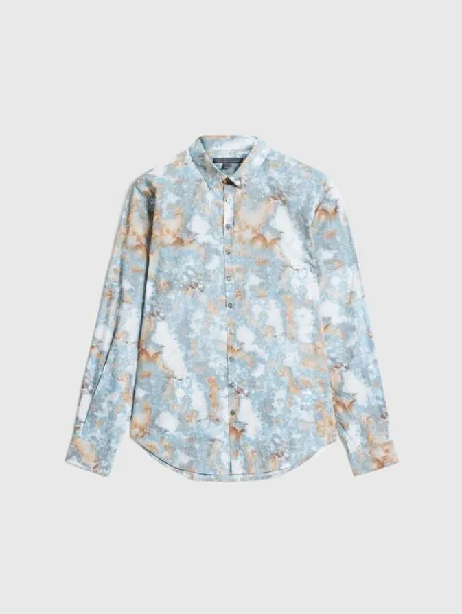 Men Shirts John Varvatos BUCKS SHIRT Blue Mist