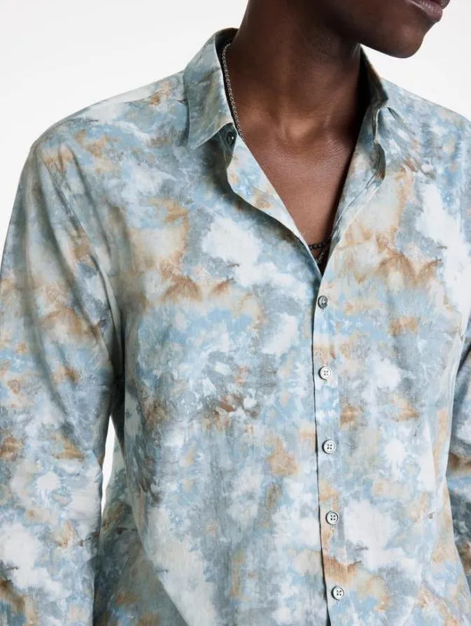 Men Shirts John Varvatos BUCKS SHIRT Blue Mist