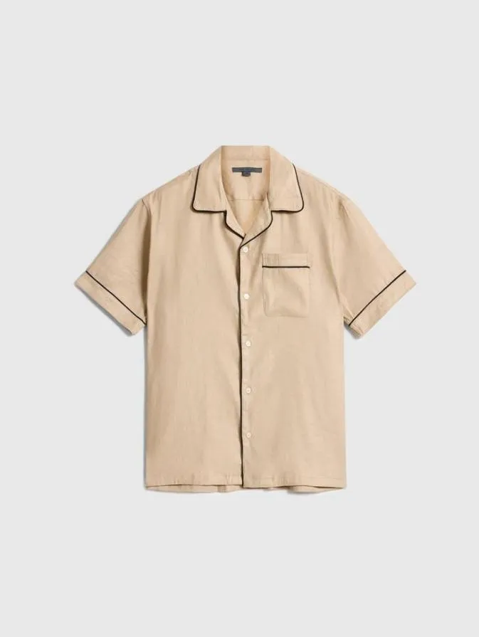 Men Shirts John Varvatos CAMPOS SHIRT Light Khaki