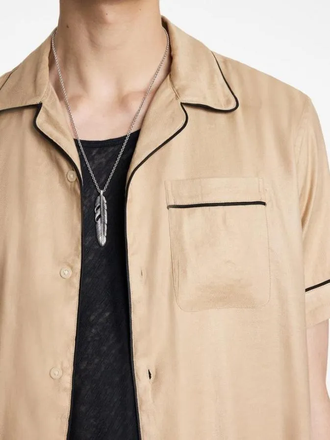 Men Shirts John Varvatos CAMPOS SHIRT Light Khaki